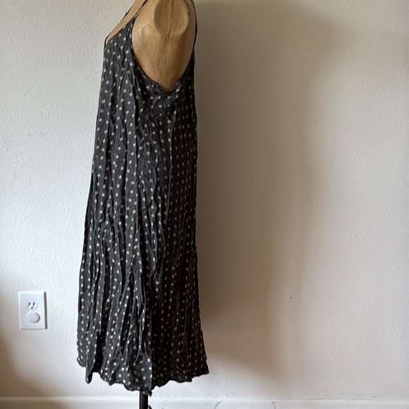 Eileen Fisher sz L Grey and White Polka Dot Dress - Picture 3 of 6